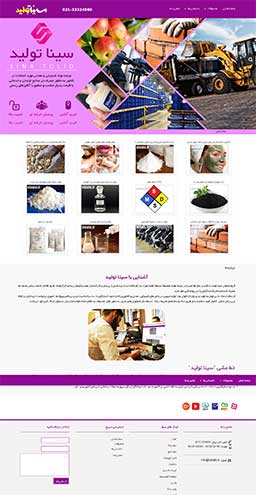 طراحی سایت سینا تولید
